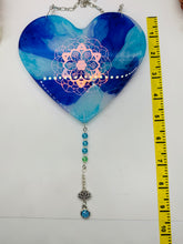 Load image into Gallery viewer, Holographic Mandala Heart Wall Hanging