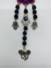 Load image into Gallery viewer, Purple And Gold Hand of Fatima Wall Art