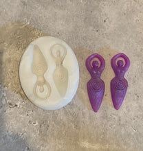 Load image into Gallery viewer, Moon Goddess Earrings Silicone Mold