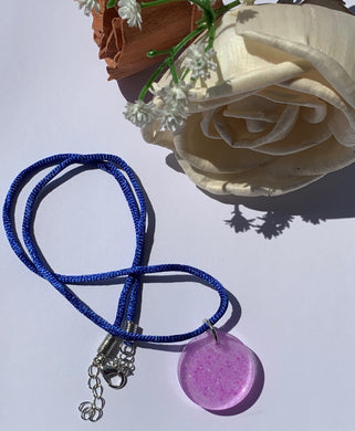 Glow In The Dark Resin Small Circle Pendant Necklace