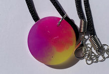 Load image into Gallery viewer, Glow In The Dark Resin Circle Pendant Necklace