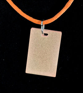 Glow In The Dark Resin Rectangle Pendant Necklace