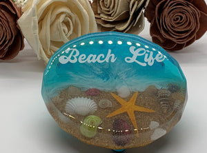 Beach Life Candle Holder / Drink Coaster