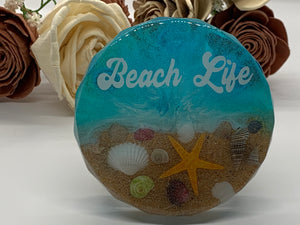 Beach Life Candle Holder / Drink Coaster