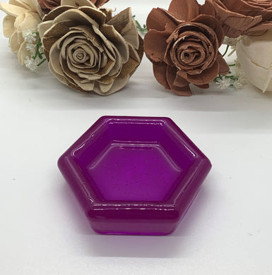 Neon Purple Hexagon Jewelry/Trinket Dish