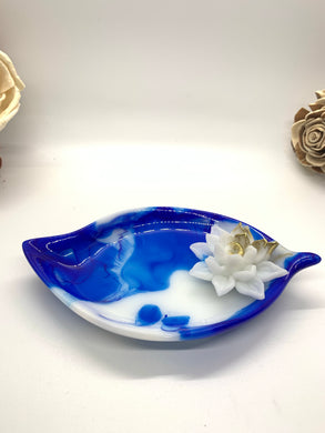 Lotus & Leaf Dish/Incense Burner