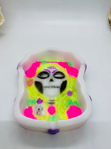 Neon Day of The Dead Dish
