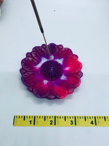 Pink and Purple Swirl Flower Incense Burner