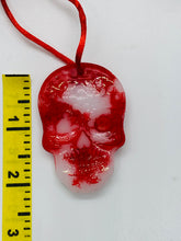 Load image into Gallery viewer, Bloody Skull Rear View Mirror Charm