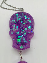 Load image into Gallery viewer, Purple Glitter Rear View Mirror Charm