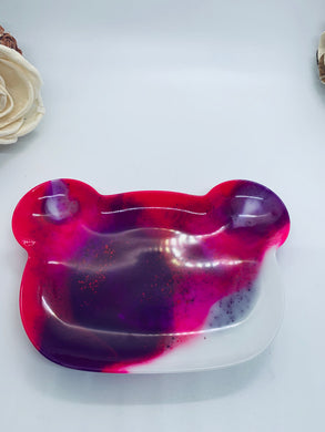 Purple and Magenta Swirl Bear Dish