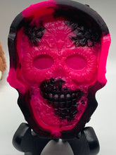 Load image into Gallery viewer, Black and Neon Pink Skull Trinket/ Jewelry Dish