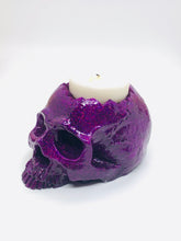 Load image into Gallery viewer, Magenta Skull Tea light Holder