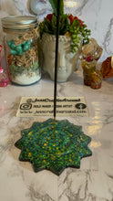 Load image into Gallery viewer, Green Envy Mandala Plate Incense Burner