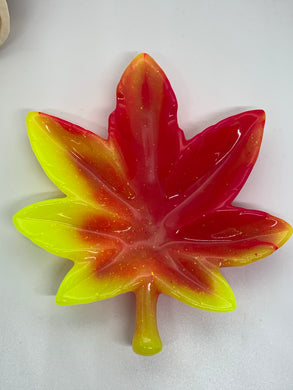 Pink and Yellow Pot Leaf Trinket Dish