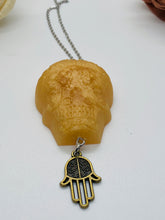 Load image into Gallery viewer, Gold Skull Rear View Mirror Charm