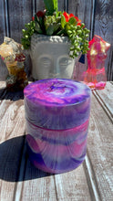 Load image into Gallery viewer, Purple and Pink Swirl Large Stash Jar