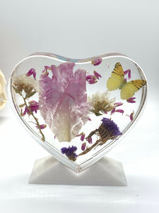 Dried Flowers Heart With Stand