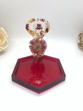 Load image into Gallery viewer, Red Gold and Rose Triple Moon Goddess Jewelry Dish
