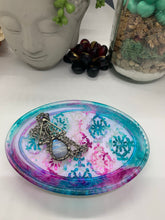 Load image into Gallery viewer, Magenta and Teal Trinket Dish/ Soap Tray