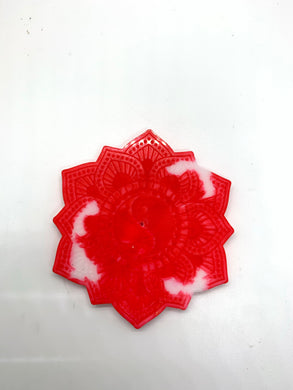 Red Mandala Ying Yang Incense Holder