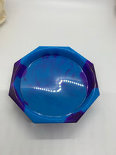 Load image into Gallery viewer, Blue and Purple Swirl Octagon Dish