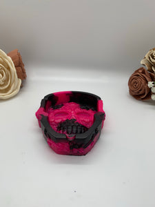Black and Neon Pink Skull Trinket/ Jewelry Dish