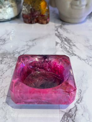 Magenta Marbled Ring Holder