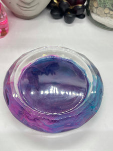 Blue/Purple Swirl Large Crystal Dish
