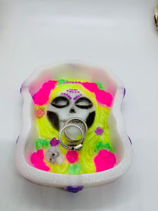 Neon Day of The Dead Dish