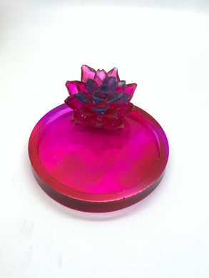 Magenta Succulent Ring Dish