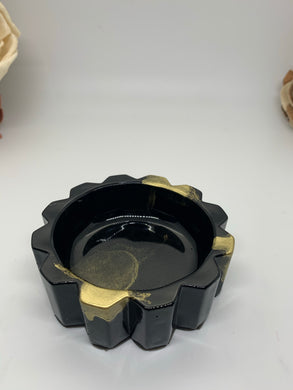 Black and Gold Crystal Votive