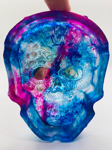 Pink and Blue Skull Jewelry/Trinket Dish