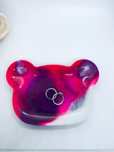 Purple and Magenta Swirl Bear Dish