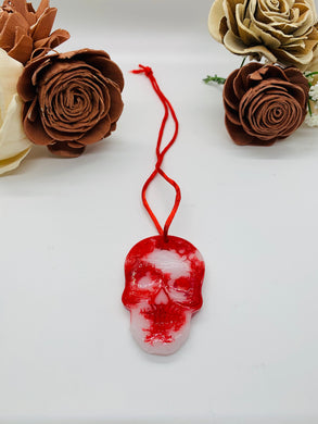 Bloody Skull Rear View Mirror Charm