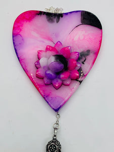 Magenta and Black Lots Planchette Wall Hanging
