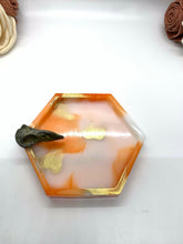 Load image into Gallery viewer, Orange Mini Crow Skull Hexagon Dish