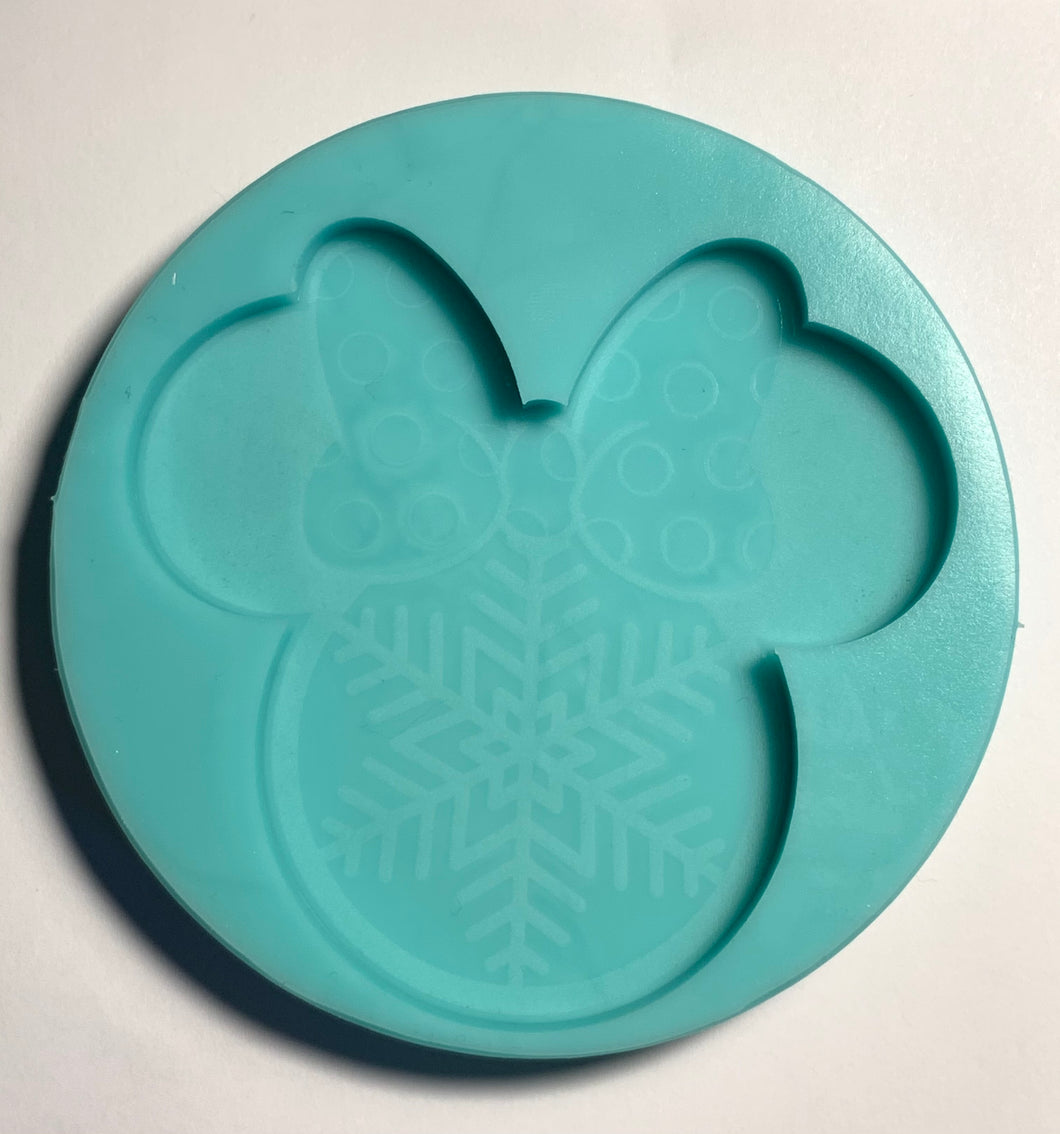Female Mouse Snowflake Ornament Silicone Mold