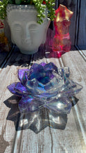 Load image into Gallery viewer, Iridescent Galactic Lotus Votive