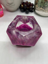 Load image into Gallery viewer, Purple Amethyst Crystal Candle Holder