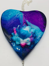 Load image into Gallery viewer, Purple, Teal and Pink Lotus Planchette Wall Hanging
