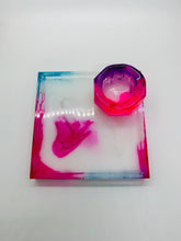 Load image into Gallery viewer, Pink and Blue Swirl Trinket Dish