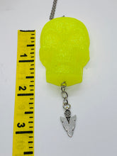 Load image into Gallery viewer, Yellow Skull Rear View Mirror Charm