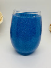 Load image into Gallery viewer, Blue Glitter Wine Glass