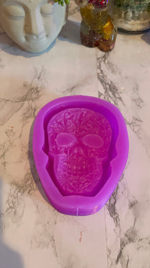 Herb Leaf Skull Dish Silicone Mold