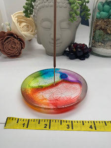 Rainbow Flower of Life Incense Burner