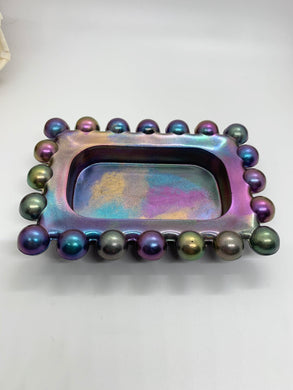 Rainbow Bubble Rectangle Trinket Dish