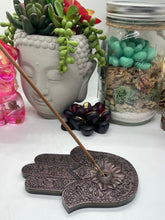 Load image into Gallery viewer, Coppery Hand Of Fatima Incense Holder