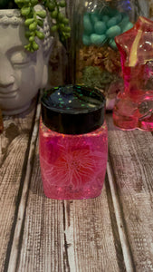 Glittery Flower Stash Jar