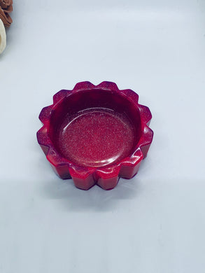 Pink and Purple Swirl Crystal Dish